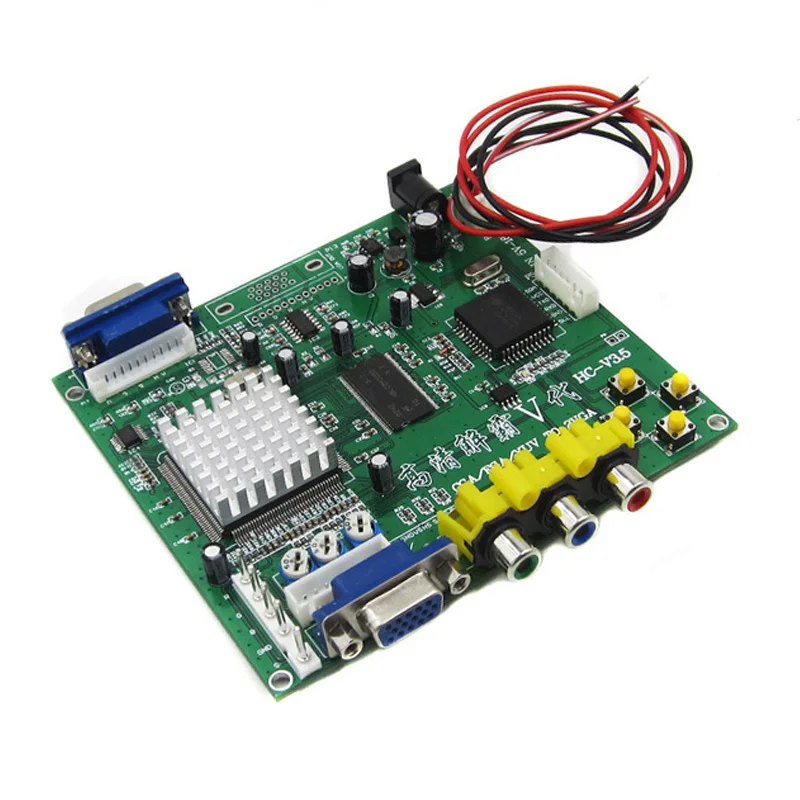 Аркадная игра RGB/CGA/EGA/YUV К VGA HD видеоконвертерная плата HD9800/GBS8200 Горячая Зеленая |