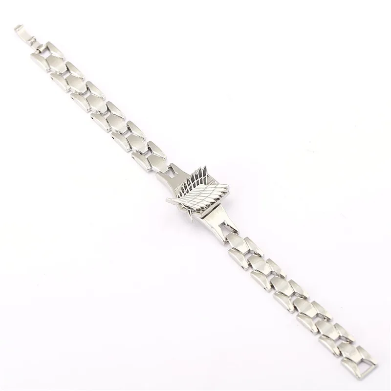 Silver J Store сувенир атака на Титанов Крылья Свободы сплав браслеты для мужчин и женщин Аниме Косплей съемки корпус браслет - Окраска металла: Silver