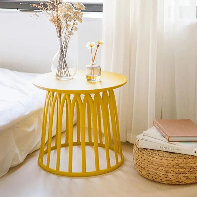 

Nordic Multifunctional Side Table Mini Creative Round Coffee Table Living Room Leisure Low Table Simple Stackable Plastic Chair