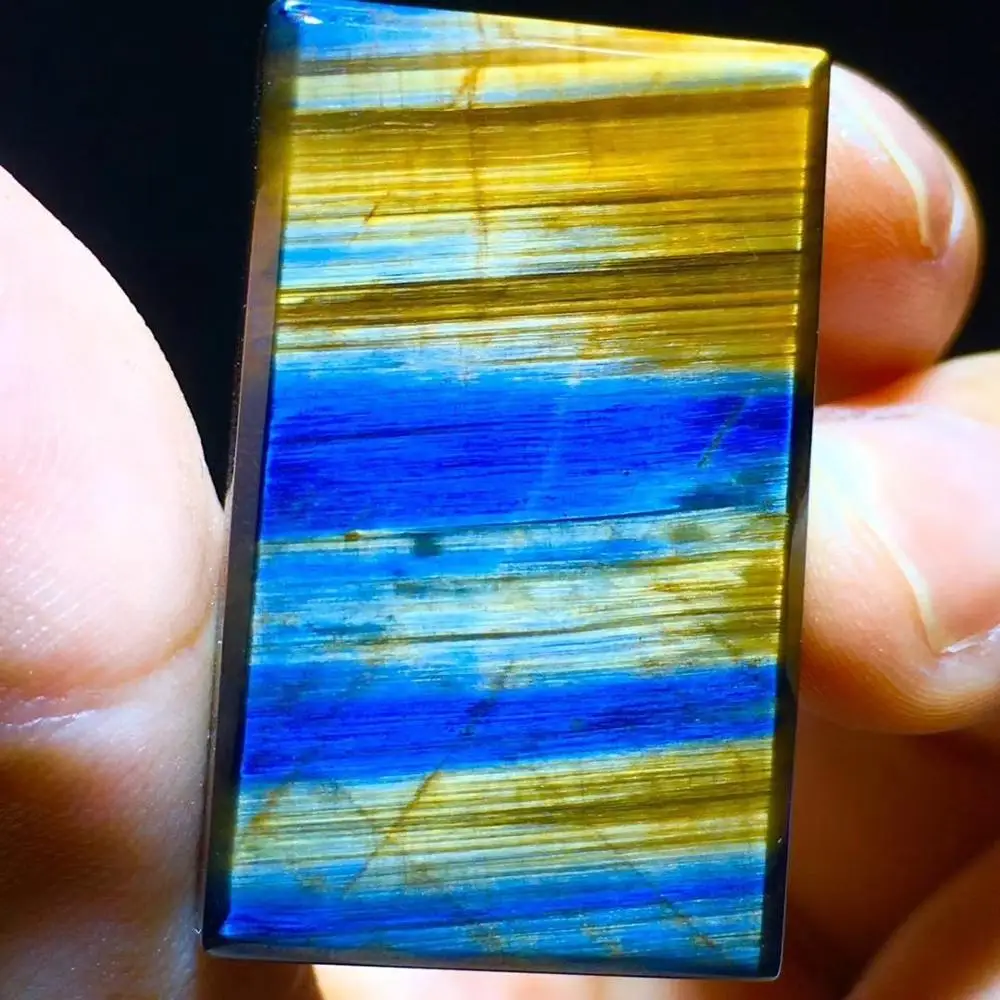 Прямоугольная подвеска пиетер из натурального синего желтого цветов 32 9/20 2/9 2 мм