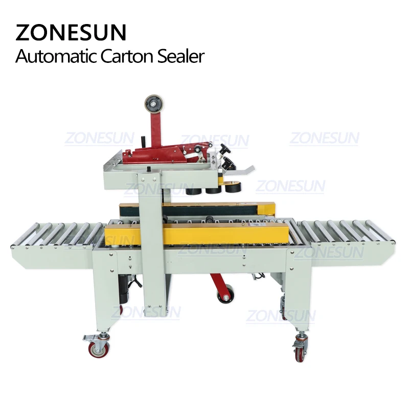 

ZONESUN Automatic Carton Sealer Carton Sealing Machine Adhesive Tape Box Case Both Sides of the Conveyor Package Machine