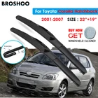 Щетка стеклоочистителя для Toyota Corolla Хэтчбек 22 дюйма + 19 дюймов 2001-2007, щетки стеклоочистителя ветрового стекла, щетки для мытья окон, подходят для U-образных крючков