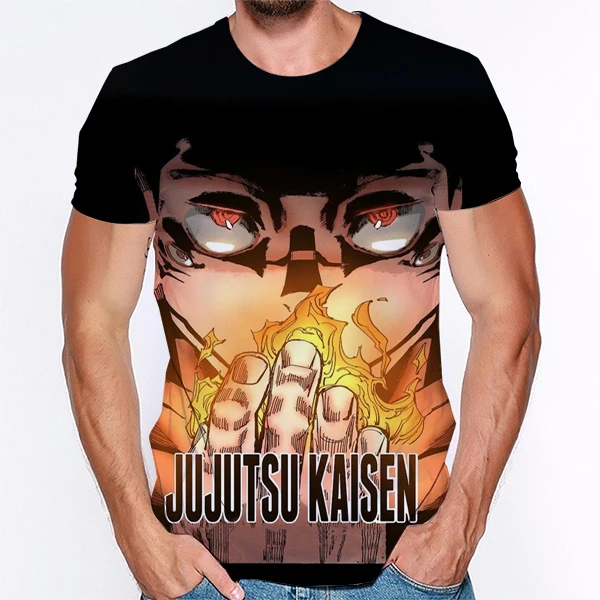 

Jujutsu Kaisen Boy 3d Anime Print t-shirt Tops 3D Printed Adult Streetwear Summer Short Sleeve Clothes Fashion Men Tshirt O-Neck