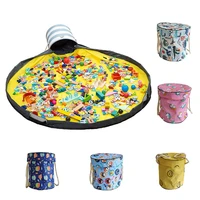 kids toys storage bag portable large play mat quick clean up toy bucket sorting waterproof organizer drawstring container