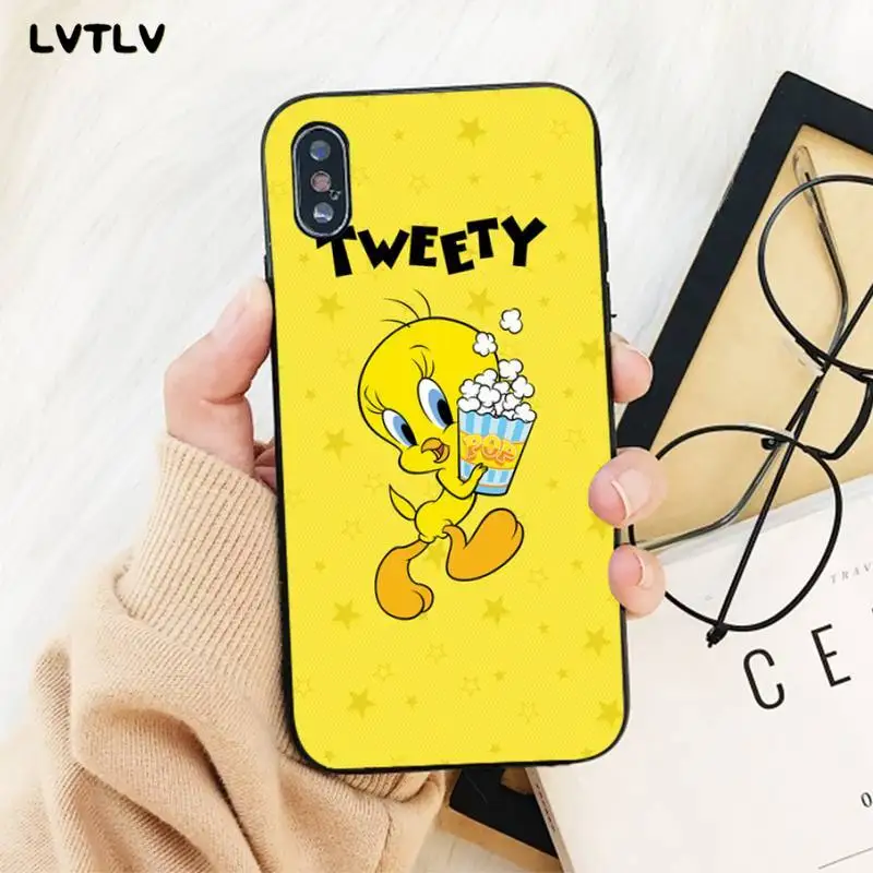 

LVTLV Looney Tunes TweetyBird DIY Printing Phone Case cover Shell for iPhone 11 pro XS MAX 8 7 6 6S Plus X 5S SE 2020 XR cover