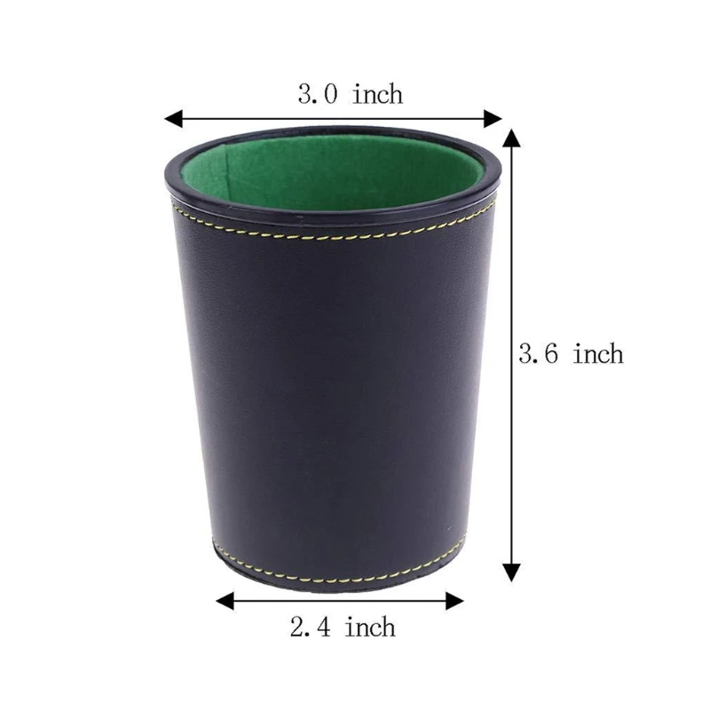 

1 Piece Dice Cup High Quality PU Leather Stable Sturdy Comfortable Hand Feeling Dice Cup Tool For Board Games