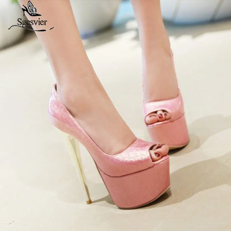 Женские туфли лодочки на платформе sgesвье пикантные очень тонкие высоком каблуке