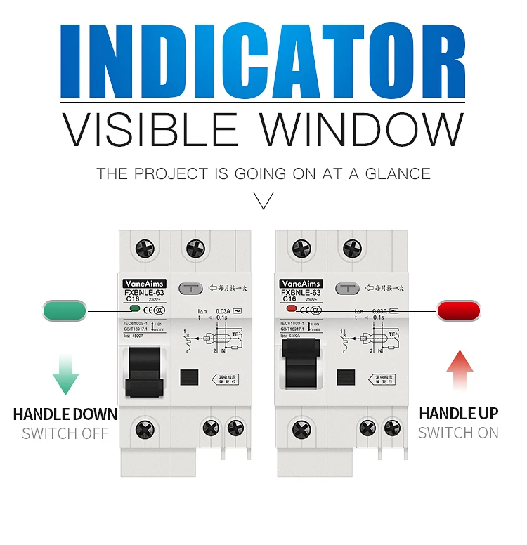 Автоматический выключатель MCB AC Противоударная защита переключатель управления