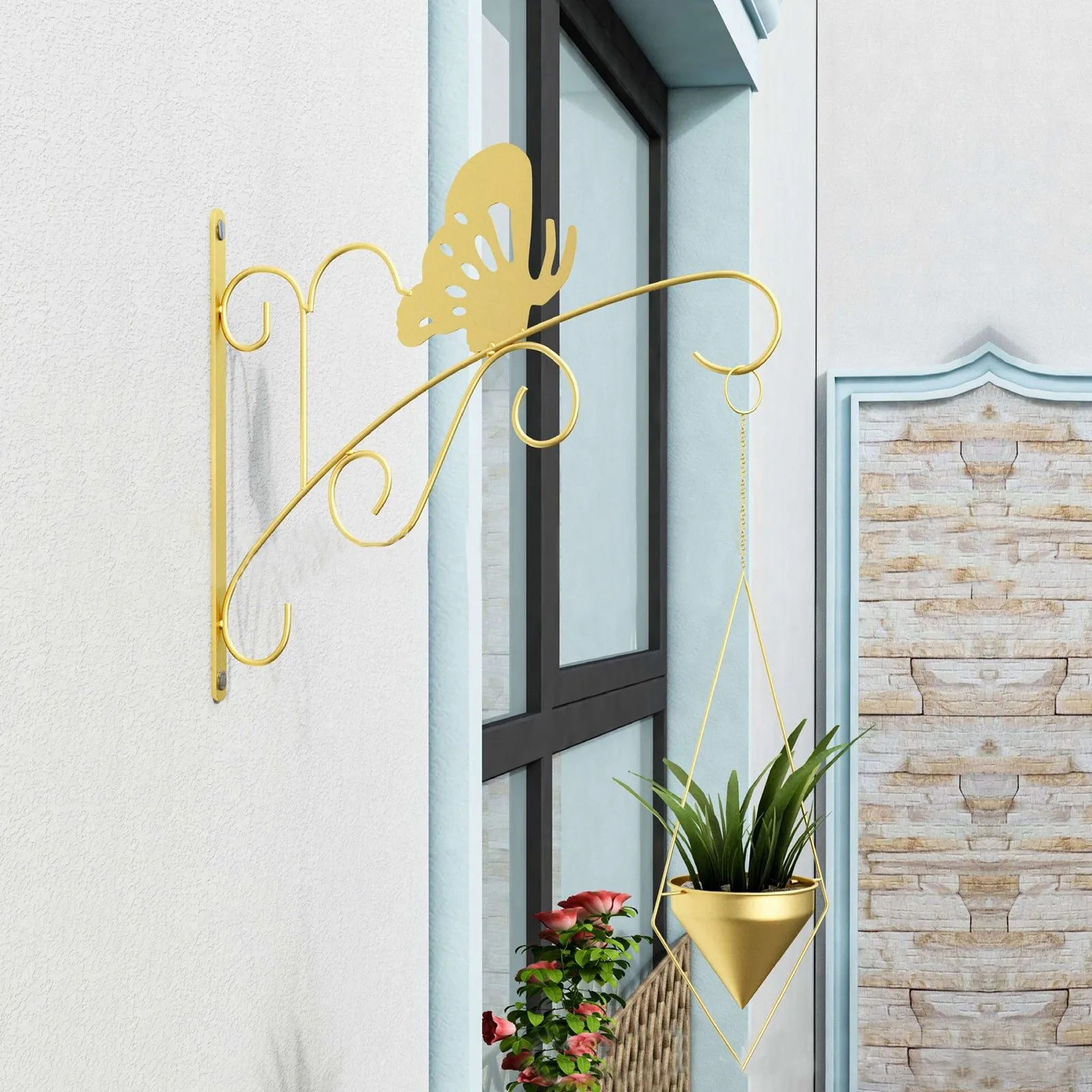 Новый настенный плавающей полки для внутренней и наружной стены Тип горшка