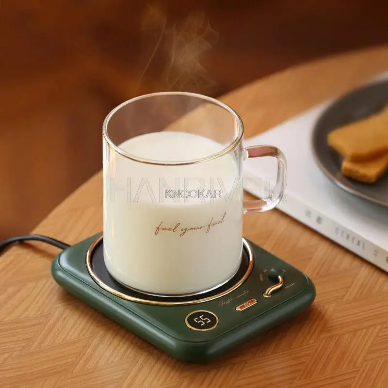 Retro Coffee Mug Warmer for Office Home with 3 Temperature Settings Auto-Off Cup Warmer Plate for Cocoa Tea Water Milk Gift Idea