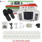 Электронный аппарат для лечения мышечной боли с 10 иглами, импульсный массаж спины и шеи, с терапевтическими тапочками + 12 подушечек, 309