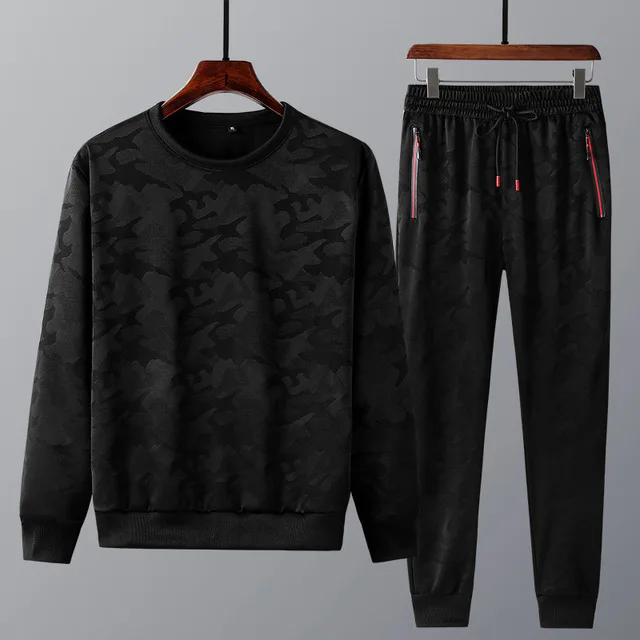 Черный 8XL 7XL спортивные штаны, мужские и спортивный костюм с камуфляжным принтом большой Размеры большой 6XL Повседневное 50 52 54 130 кг свободный удобный впитывает пот и Штаны - Цвет: Черный