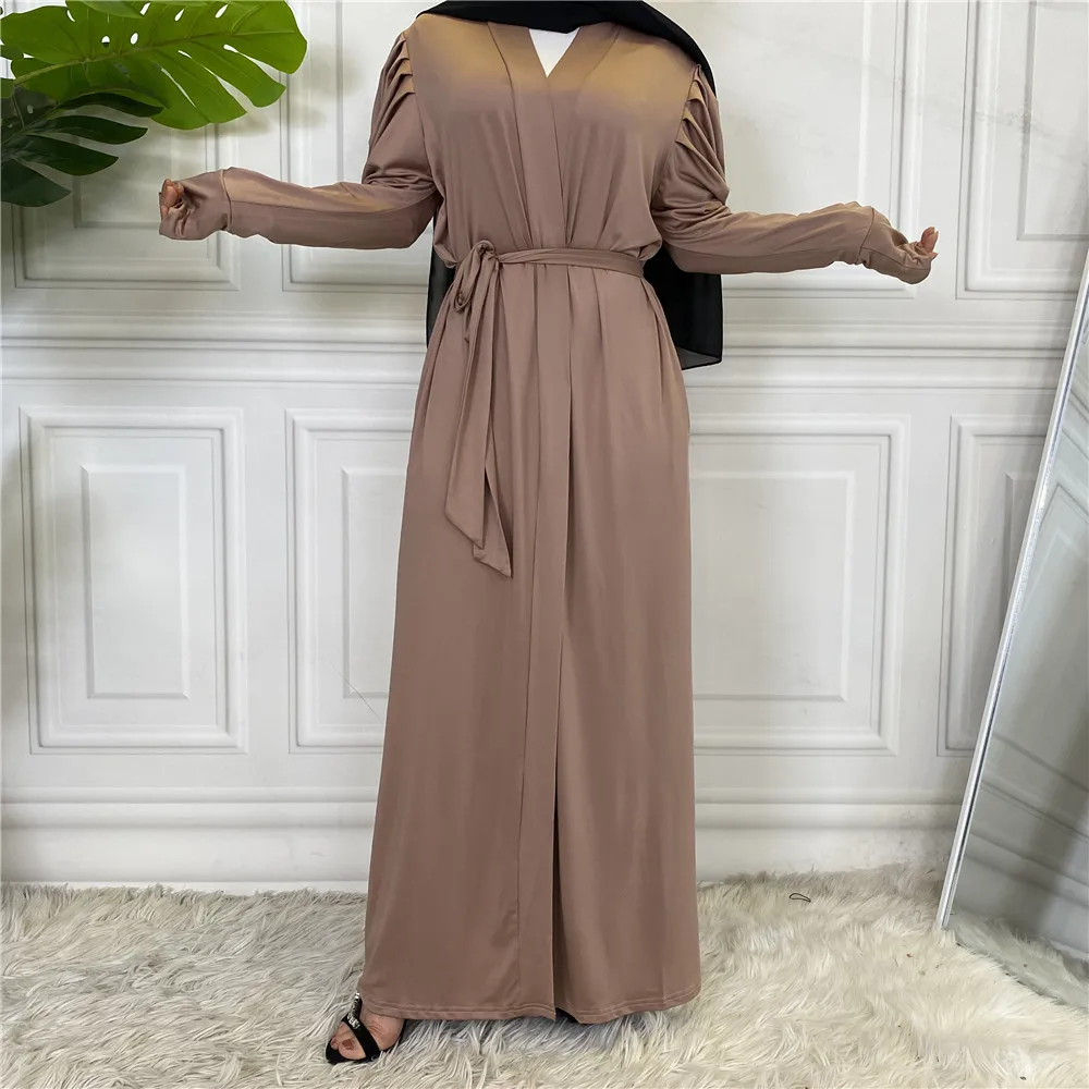 

Muslim Open Abaya Dress Arabic Dubai Abayas for Women Turkish Dresses Plain Caftan Islamic Clothing Kaftan Robe Musulmane Longue