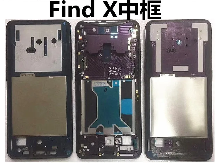 Piezas de repuesto para Oppo Find X, Marco medio, placa de bisel, sin cubierta de lente de c&aacute;mara-0