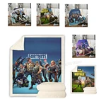 3D шерстяное одеяло Fortnites аниме Рисунок пледы одеяло флис Microfibe ковер мультфильм напечатанный флис носимое покрывало постельные принадлежности