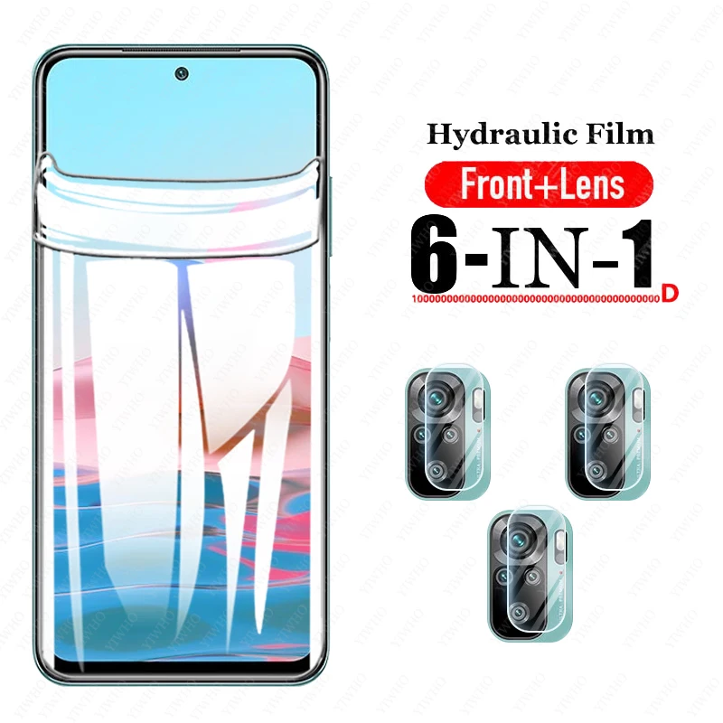 Front Film for Xiaomi Redmi Note 10 Pro Screen Protector Redmi Note 10Pro 10s 9s 9t Hidrogel Film Mi Poco X3 Camera Lens Glass