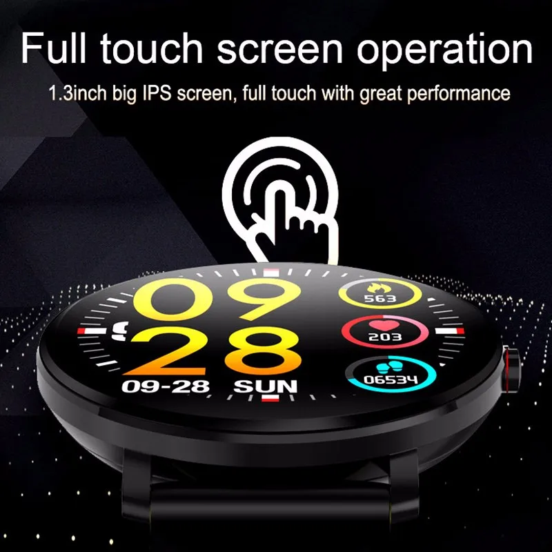 

smart watch IP68 waterproof IPS color heart rate monitor fitness tracker Sport Bluetooth 1.3 Inch Full Touch Screen men
