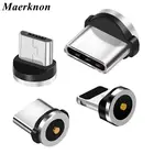 Круглый Магнитный кабель, штекер Micro USB C 8 pin, адаптер для быстрой зарядки для всех телефонов, магнитный штекер зарядного устройства Micro USB Type-C