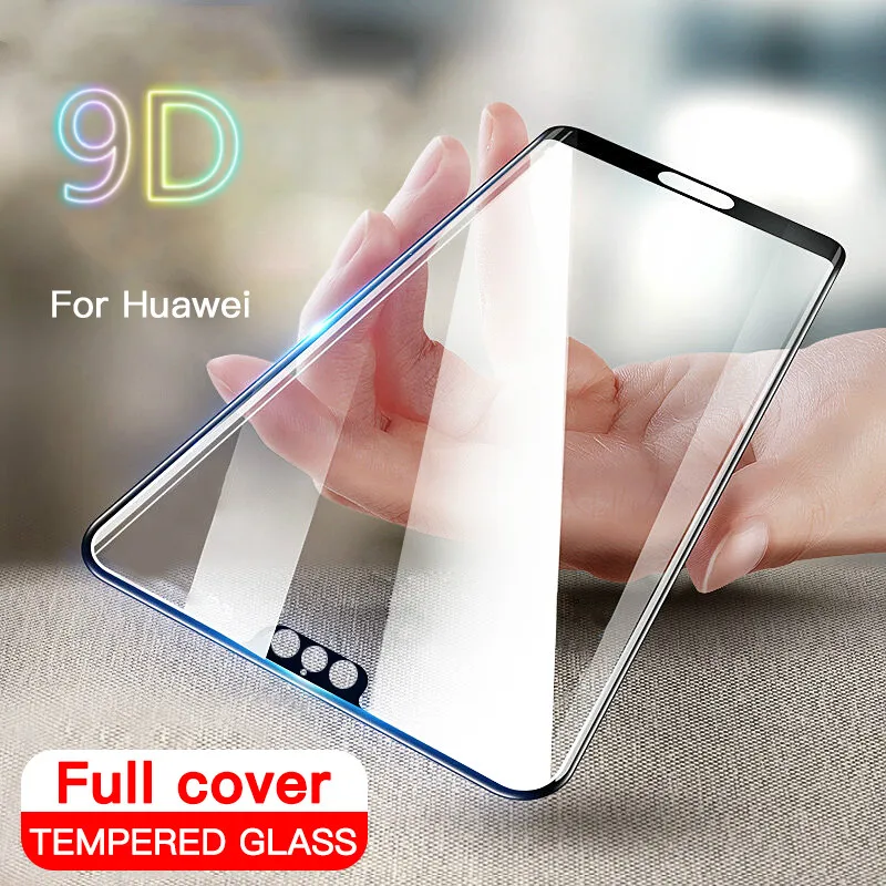 9D Tempered Glass For Huawei P20 Pro P10 Lite Plus Screen Protector Honor 10 20 Protective Hard Cover | Мобильные телефоны и