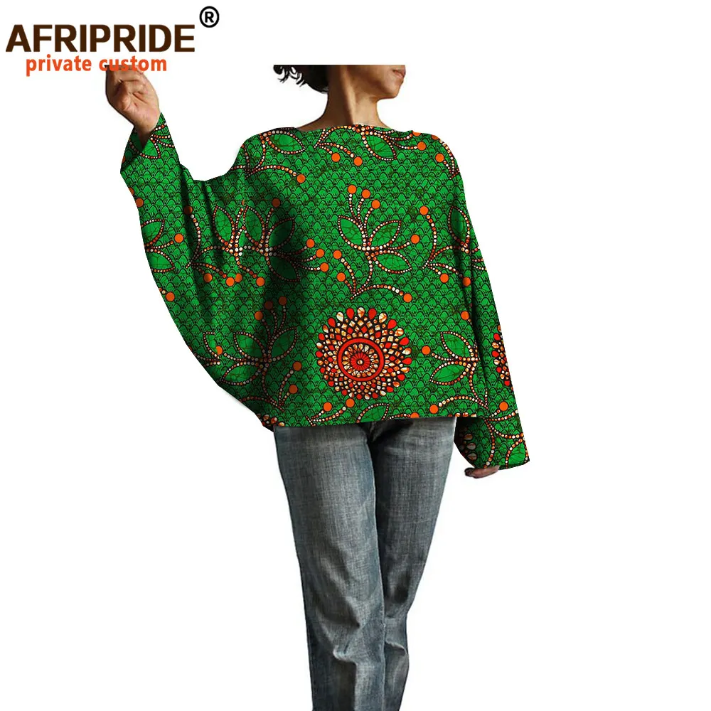 

Рубашка Afripride с Африканским принтом Анкары для женщин, Повседневная хлопковая рубашка с длинными рукавами, A1922001