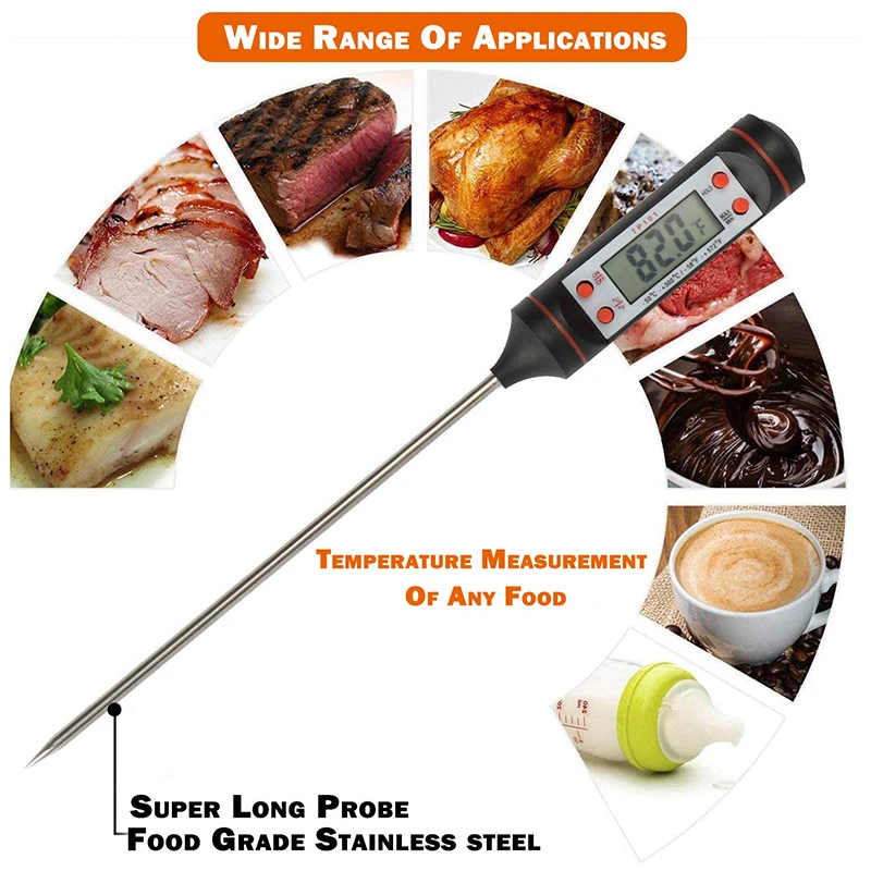 

Multifunctional Termometer Digital BBQ Food Meat Cake Candy Bake Grill Dining Home Cooking Thermometer Gauge Oven Kitchen Tools