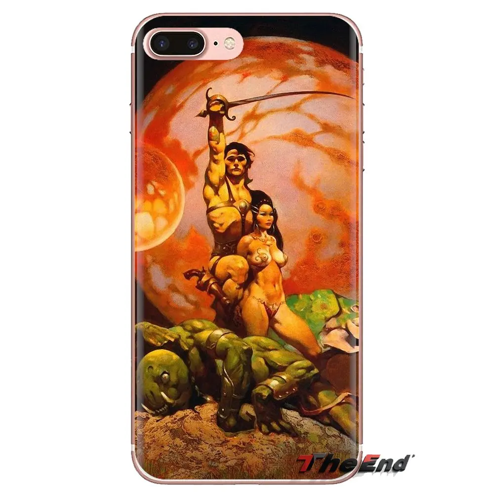 Для huawei G7 G8 P7 P8 P9 P10 P20 P30 Lite Mini Pro P Smart Plus 2017 2018 2019 Frank Frazetta Jongar драки Мягкий ТПУ чехол