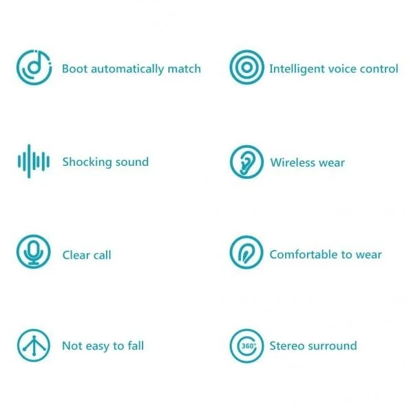 

Car music bluetooth wireless headset waterproof stereo sports in-ear bluetooth earplugs with charging box car accessories