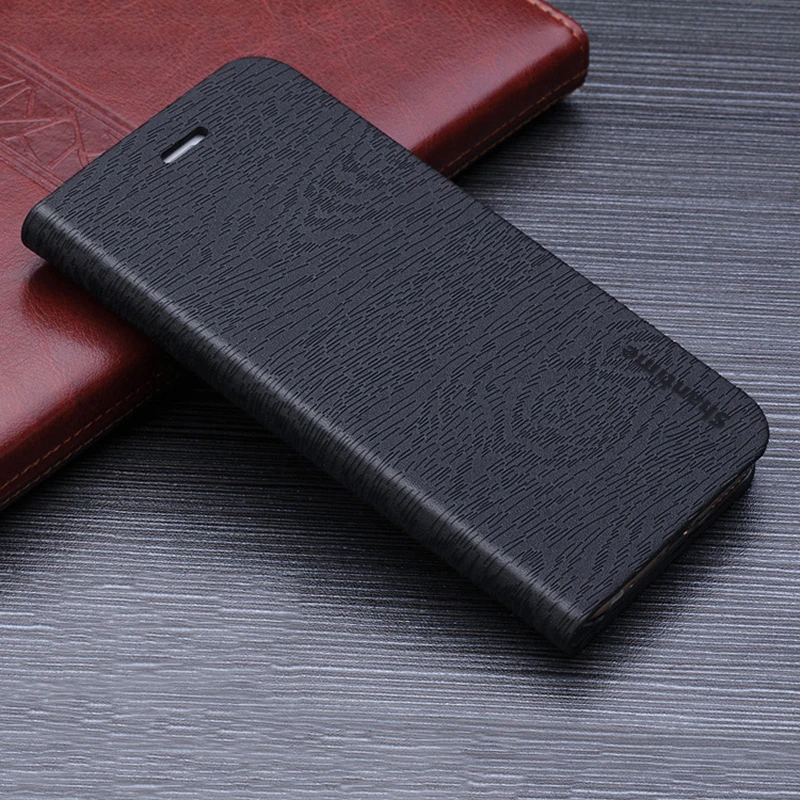 Black Чехол-книжка из искусственной кожи для Xiaomi Redmi 6A, флип-чехол для телефона Xiaomi Redmi 6, деловой чехол-кошелек, Мягкий ТПУ силиконовый чехол - Color: Black