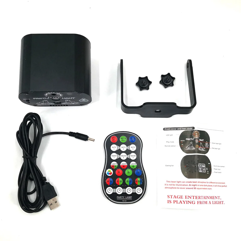Миниатюрный сценический светодиодный лазерный прожектор с 60 узорами лампа для