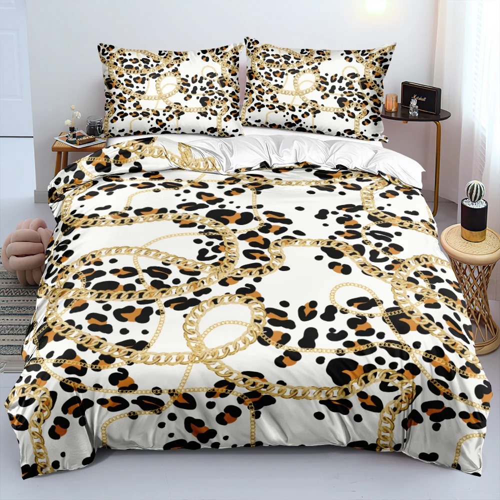 Роскошный комплект пододеяльников с 3D принтом тигра верблюжьи полные двойные