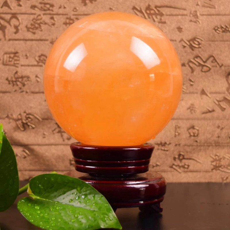 4 10 см натуральный цитрин Кальцит кварц хрустальный шар целебный Gemston|Камни| |