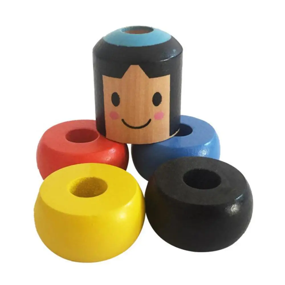 1 набор бесземная Дарума неломкий деревянный человек волшебная игрушка