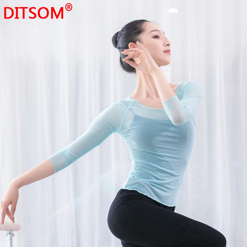 

Lightweight Shirt For Women Simple Ballet Yoga Dance Shirt Training Shirt Ladies Dance Blouse Exercise Clothes Baggy Jersey
