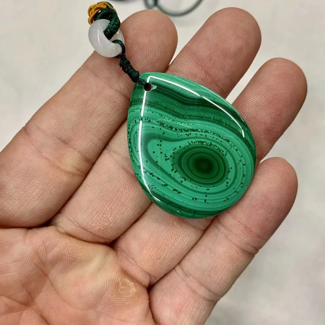 Ожерелье из натурального малахита подвеска сделай сам ювелирные изделия