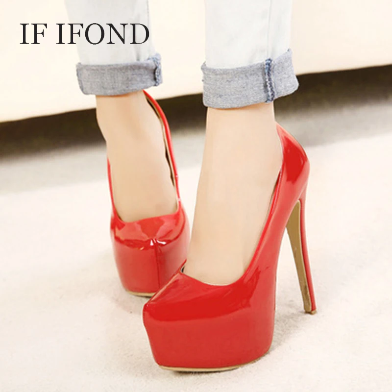 IFOND/туфли-лодочки на платформе женские пикантные туфли очень высоком каблуке