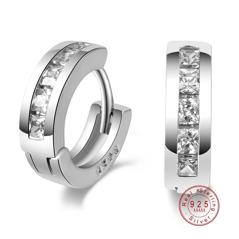 Модные серьги гвоздики серебряного цвета ювелирные изделия Роскошные