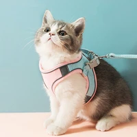 dog harness vest training for accessories puppy soft mesh pet harness for dogs cats puppy collar cat pet dog chest strap