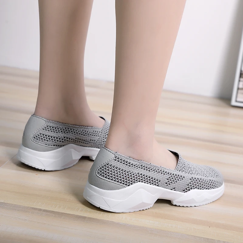 Легкая обувь для бега Женские открытые носки Летние дышащие кроссовки с сеткой