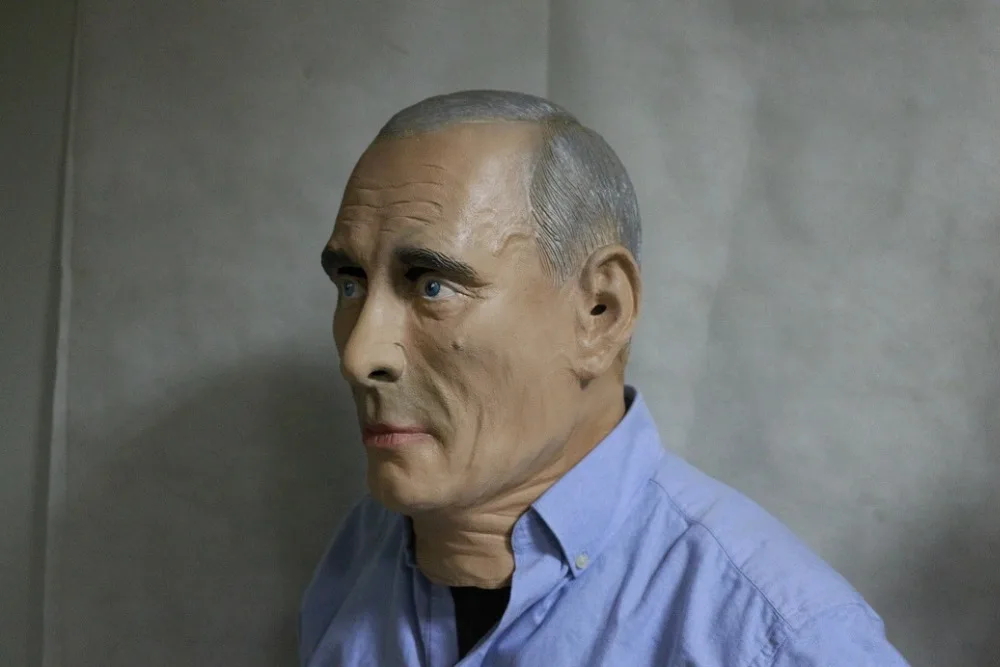 Русская маска Путина, человеческое лицо, косплей, полная голова, латексная маска для Хэллоуина, вечерние, маскарадные