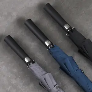 Зонт с длинной ручкой Parachase мужской, деловой, ветрозащитный, с 8 ребрами, брендовый большой полуавтоматический зонтик для гольфа