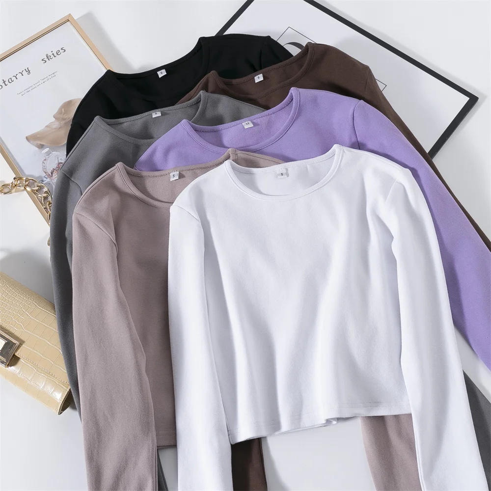 GCAROL 2021 женские комплекты из 2 предметов 95% хлопок сексуальная укороченная