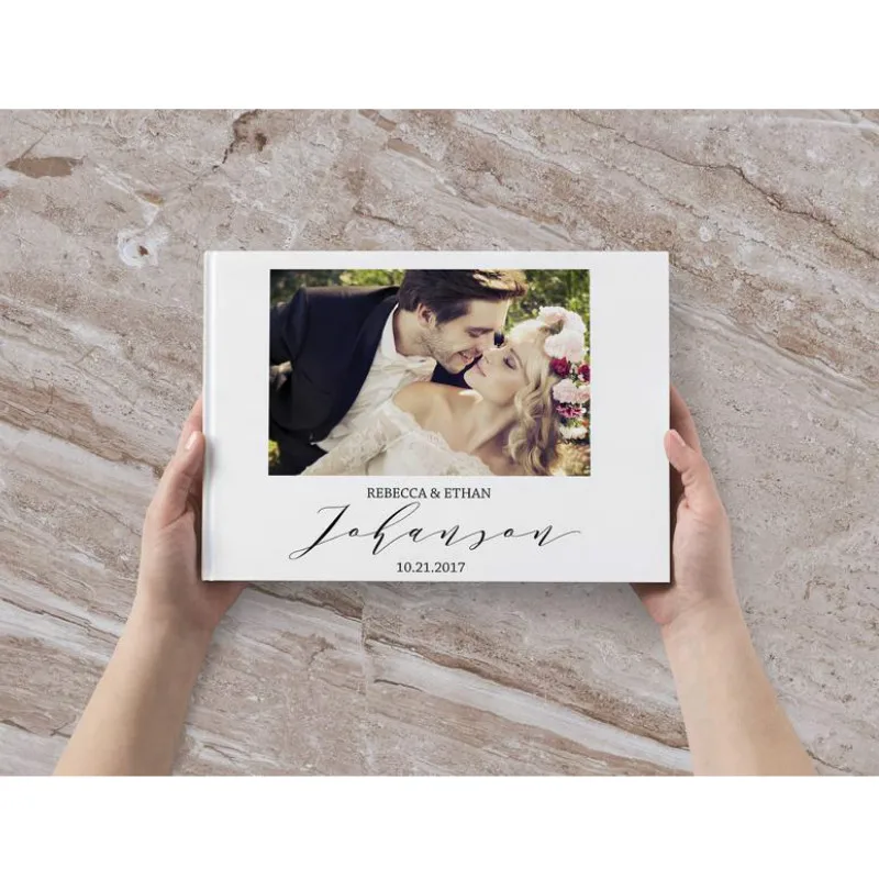 Белая Гостевая книга на заказ для свадебных фотографий гостевая индивидуальная