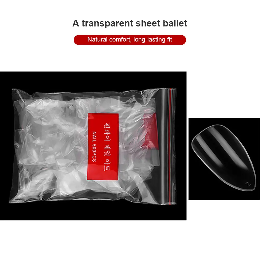 500 шт. высококачественные овальные шпильки с острым искусственным ногтем