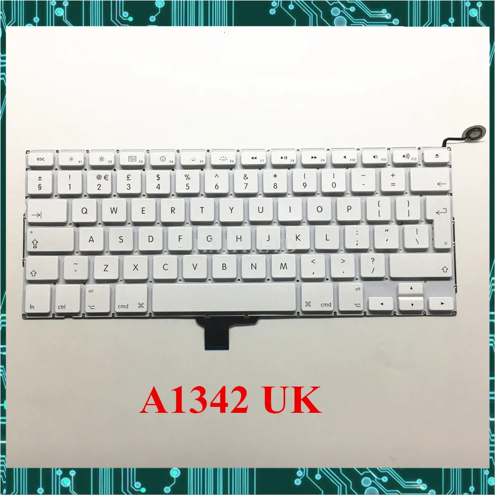 Клавиатура A1342 для MacBook белая клавиатура ноутбука 13 дюймов английская в
