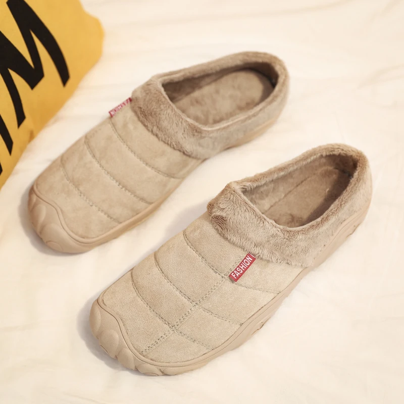 

Slippers house men's winter shoes soft sole men's home slippers cotton shoes plush warm non-slip men's slippers high quality