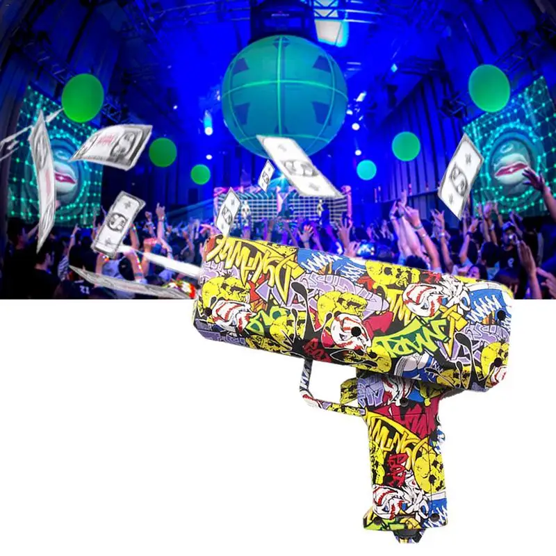 Денежный пистолет вертушка банкноты модная цветная игрушка подарок на день