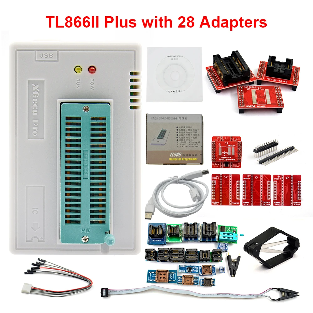 

Car keyprogrammer OriginalV9.16TL866II PlusUniversal Programmer+Full Adapters+SOP8 IC Clip High speed Flash EPROM Programmer