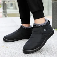 2021 new men boots fur warm mens snow boots waterproof ankle boots male fashion non slip shoes men round head sneakers footwear