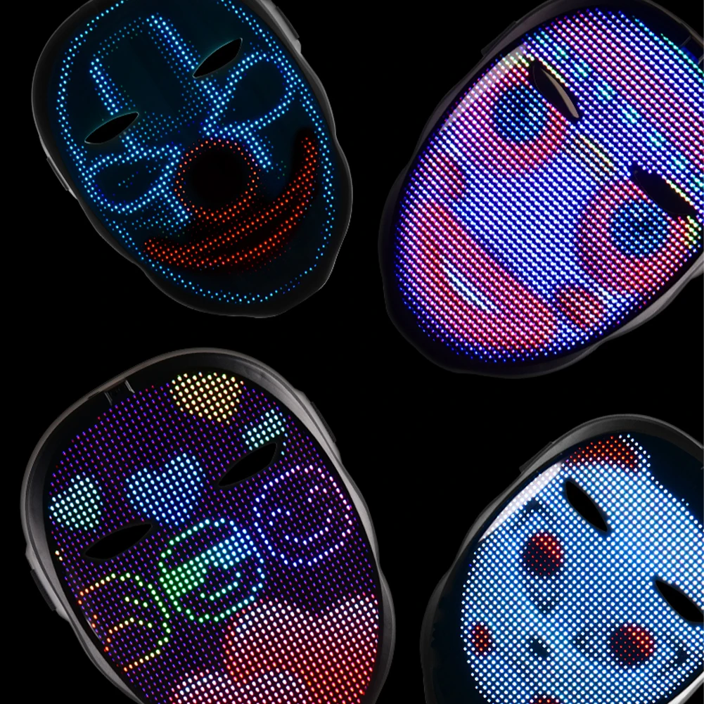 

APP для взрослых, редактирование, светодиодный свет, фестиваль, косплей, костюм, игрушка, бар, ночной клуб, чехол для лица, управление жестами, ...