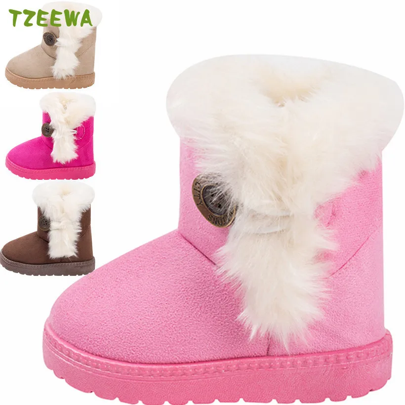 

Теплые детские зимние ботинки для детей 2020, ботинки для малышей, зимняя детская обувь принцессы, Нескользящие ботинки на плоской подошве дл...